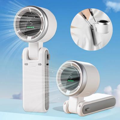 Portable Turbo Fan Mini Hanging Neck Fan USB Rechargeable Handheld Fan 3600mAh Foldable Mini Neck Fan Portable Small Turbo Fan