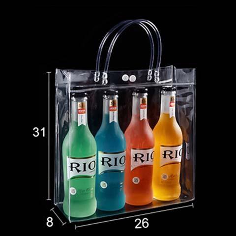 12pcs StoBag Clear PVC Gift Bags With Handles For Small Gifts Party Favor Candy Cake Cookie Packaging And Retail Display
