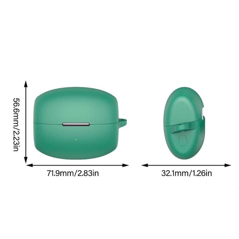 Waterproof Silicone Cover For Wireless Earbuds AntiDrop Protections Multiple Color Portable Hook Included