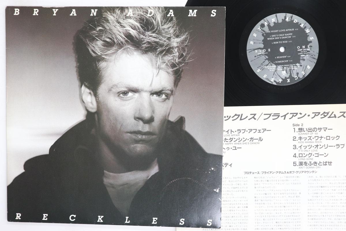 LP Record BRYAN ADAMS Reckless AMP28100PROMO AM 1984 Japan Rock Used
