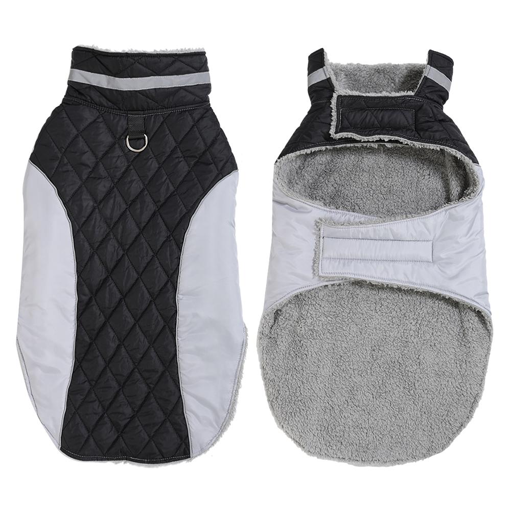 

Big Dog Clothes For Winter Warm Thicken Pets Vest Coat With D-ring Outdoor Waterproof Reflectivce Jacket For Large Dogs Labrador 2XL чёрный