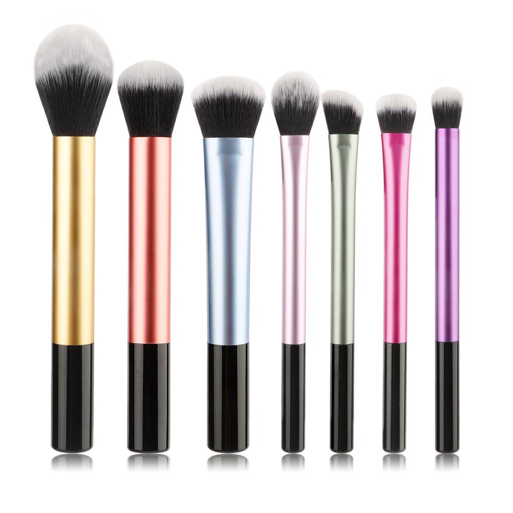 7 Transparent Rod Makeup Brush Cover Brush, Eyeshadow Brush Loose Powder Brush