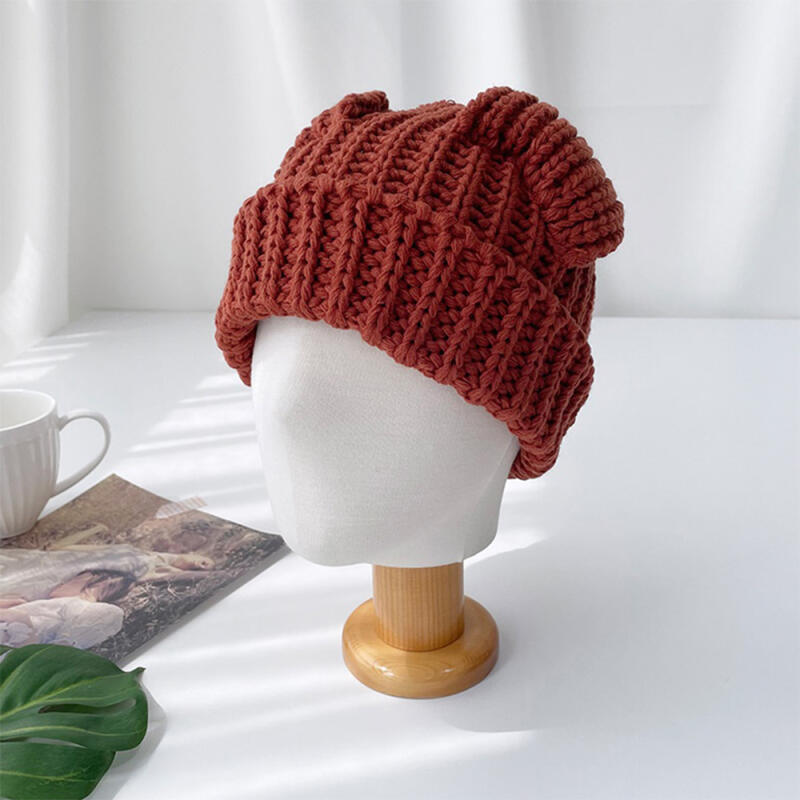 Shanpulli Hat 8 Colors Autumn Beanie Women s Cute Sweater ivory