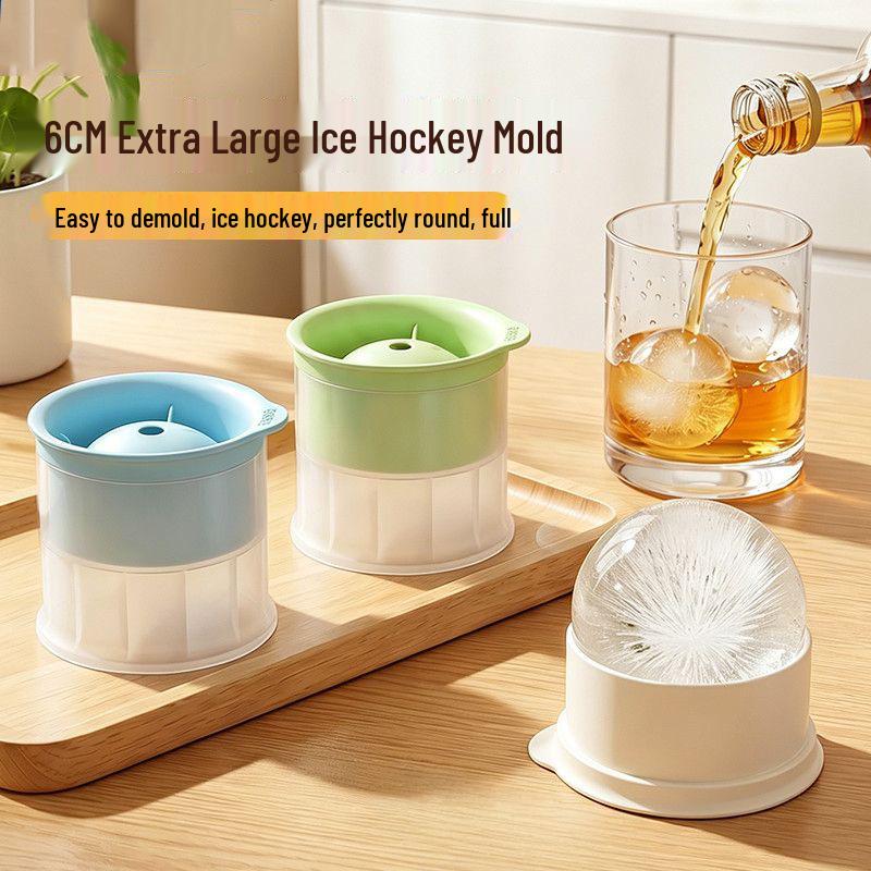 Silicone Ice Ball Mold for Large Spherical Ice Cubes - Ideal for Whiskey and Household Use