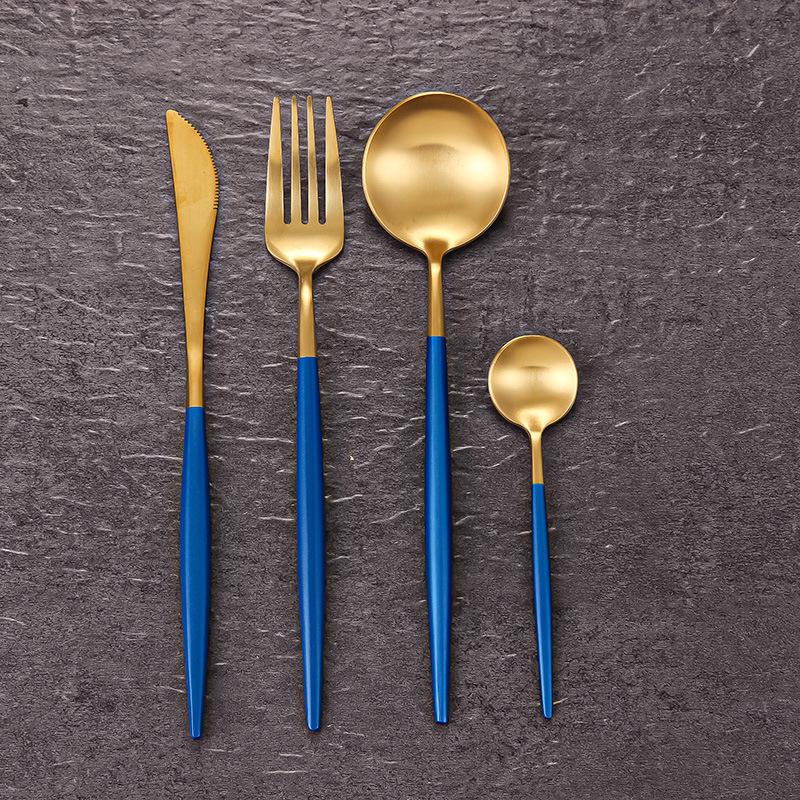304 Portugal Thickened Stainless Steel Cutlery Set - Knife, Fork & Spoon for Restaurant or Hotel