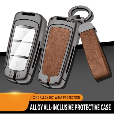 Volkswagen VW CC Passat B6 B7 Passat 3C CC Maogotan R36 B5 B7L için Metal Deri Araba Anahtarı Kılıfı Kabuk Oto Anahtar Aksesuarları