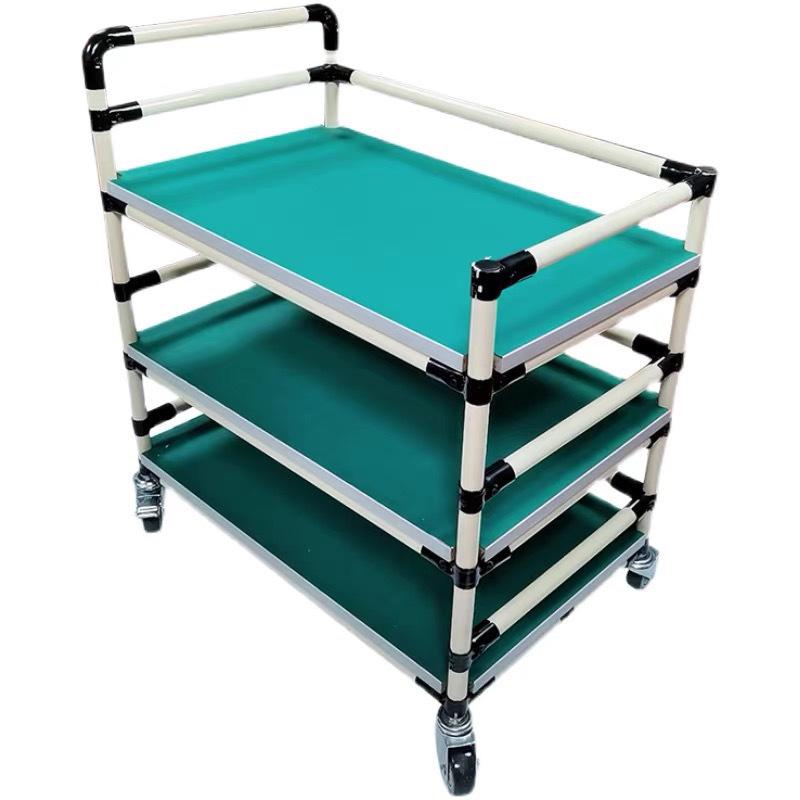 Double-Layer Anti-Static Lean Pipe Mobile Sorting Cart with Wheels