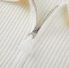 Men's Autumn/Winter Half-Zip Ribbed Knit Polo Sweater