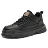 Winter Casual Leather Shoes British Trend Mid-Help Tooling Board Shoes Platform Men'S Martin Boots