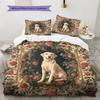 Vintage Animals Pattern Bedding Quilt Set  Home Decoration  Gift (1 * Duvet Cover + 2 * Pillowcase  Without Core)