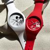 Ice Watch Pair Watches for Men and Women, Disney Collaboration, Unisex Silicone 40mm Medium Watch (No. 3 White/Red)