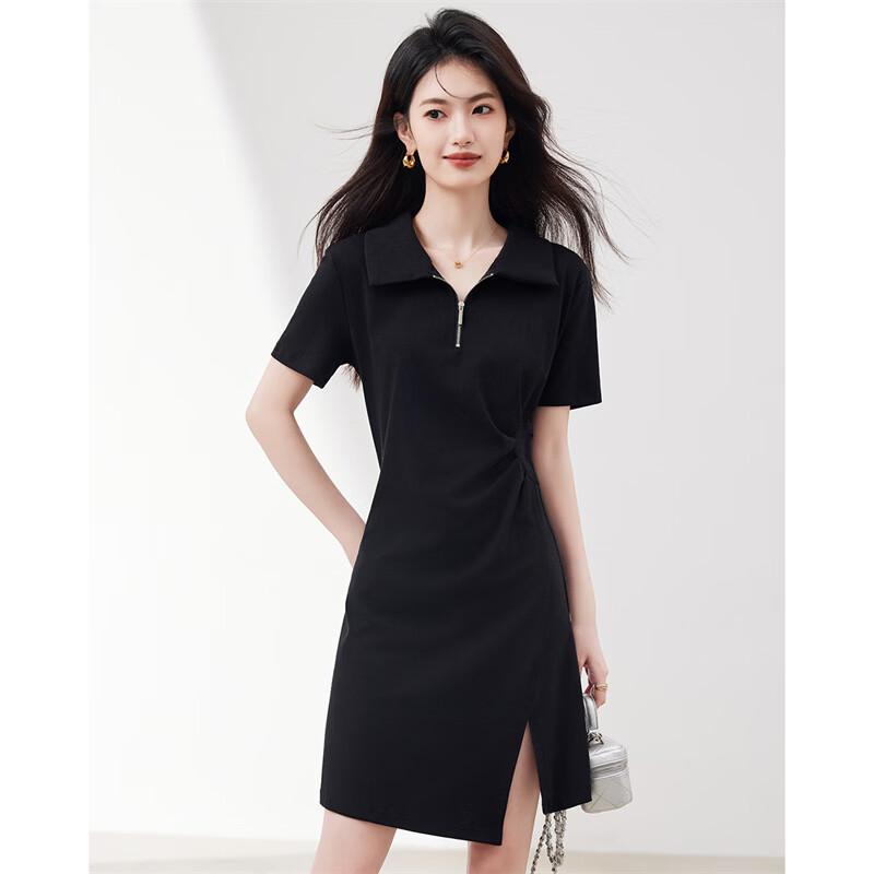 Women's Summer Polo A-Line Pleated Dress