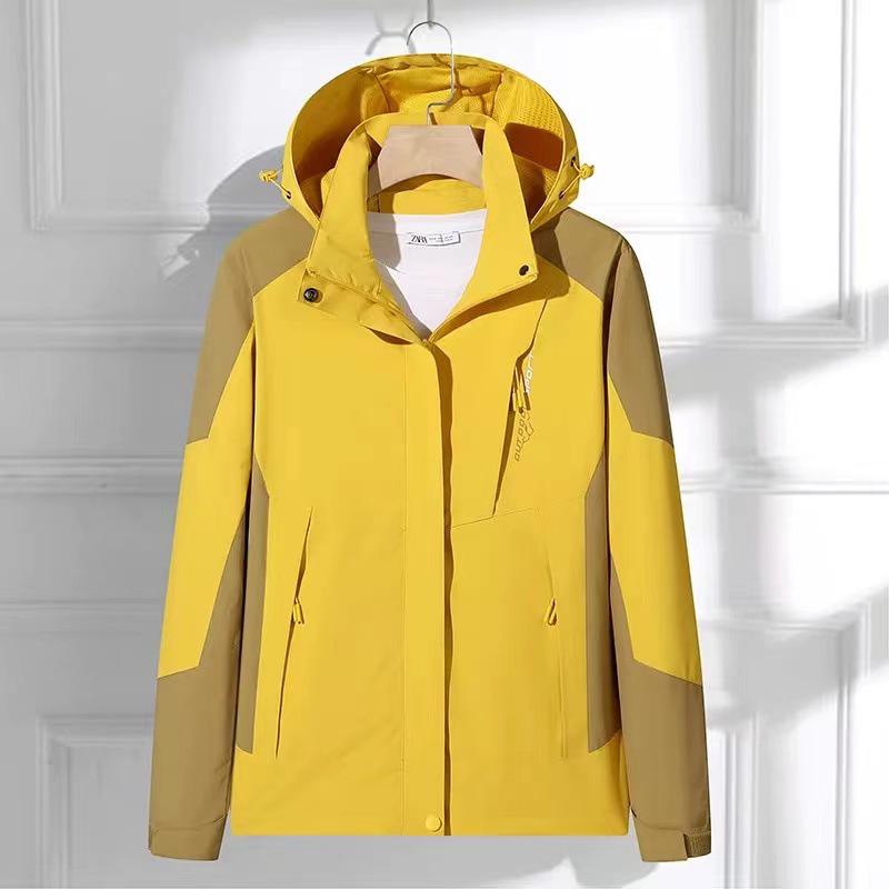 2023 New Outdoor Color Block Windbreaker: Unisex Trendy Windproof Jacket for Spring & Autumn Camping and Mountaineering.