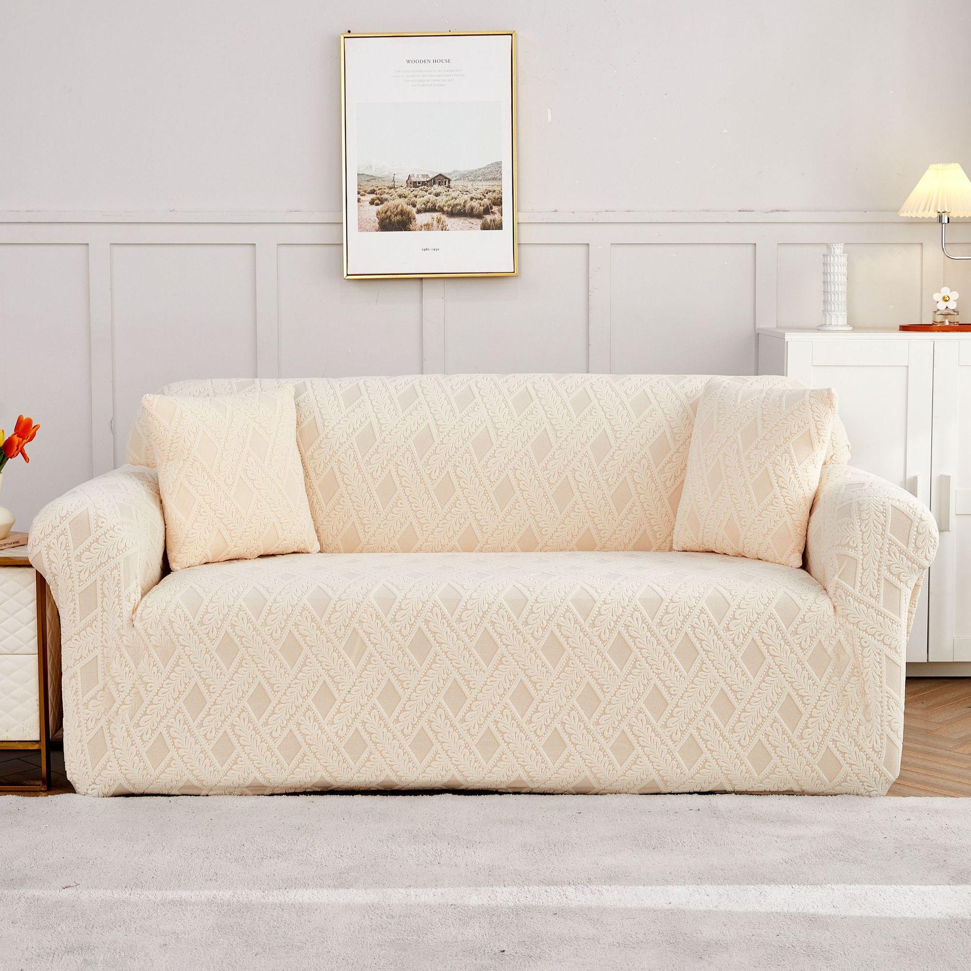 

Чехол для дивана Жаккардовый комбинированный универсальный эластичный чехол для дивана-полотенца Нескользящий одинарный двойной ленивый чехол для дивана 90-140cm