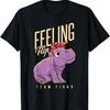 Fiona Baby Hippo T-Shirt - Kids Unisex Black Cartoon Animal Pattern - Short Sleeve Crew Neck Classic Fit