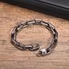 Chunky Chain Bracelets for Men,Silver Black Grey Gold Color Stainless Steel Chain Wristband,Stylish Gift for Son Dad
