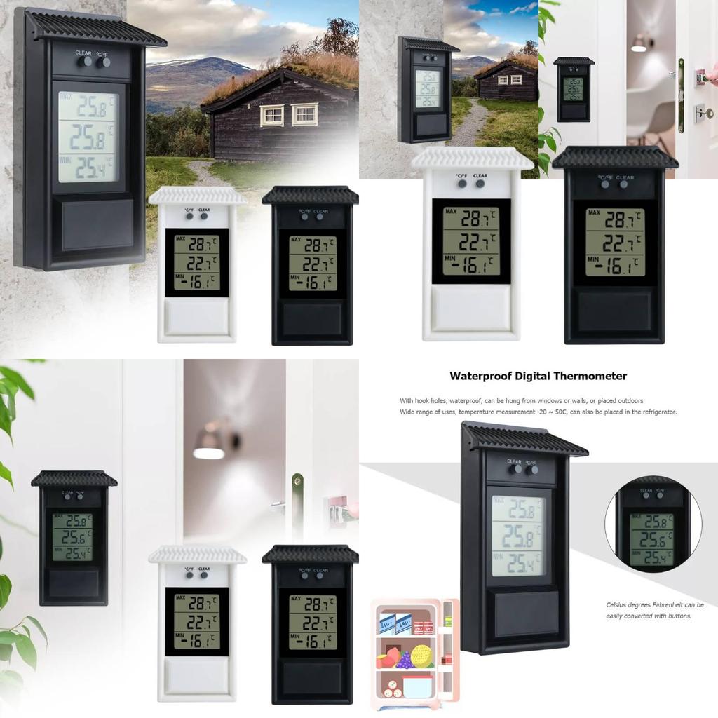 Versatile Indoor And Outdoor Temperature Measurement Thermometer For Home Garden Use