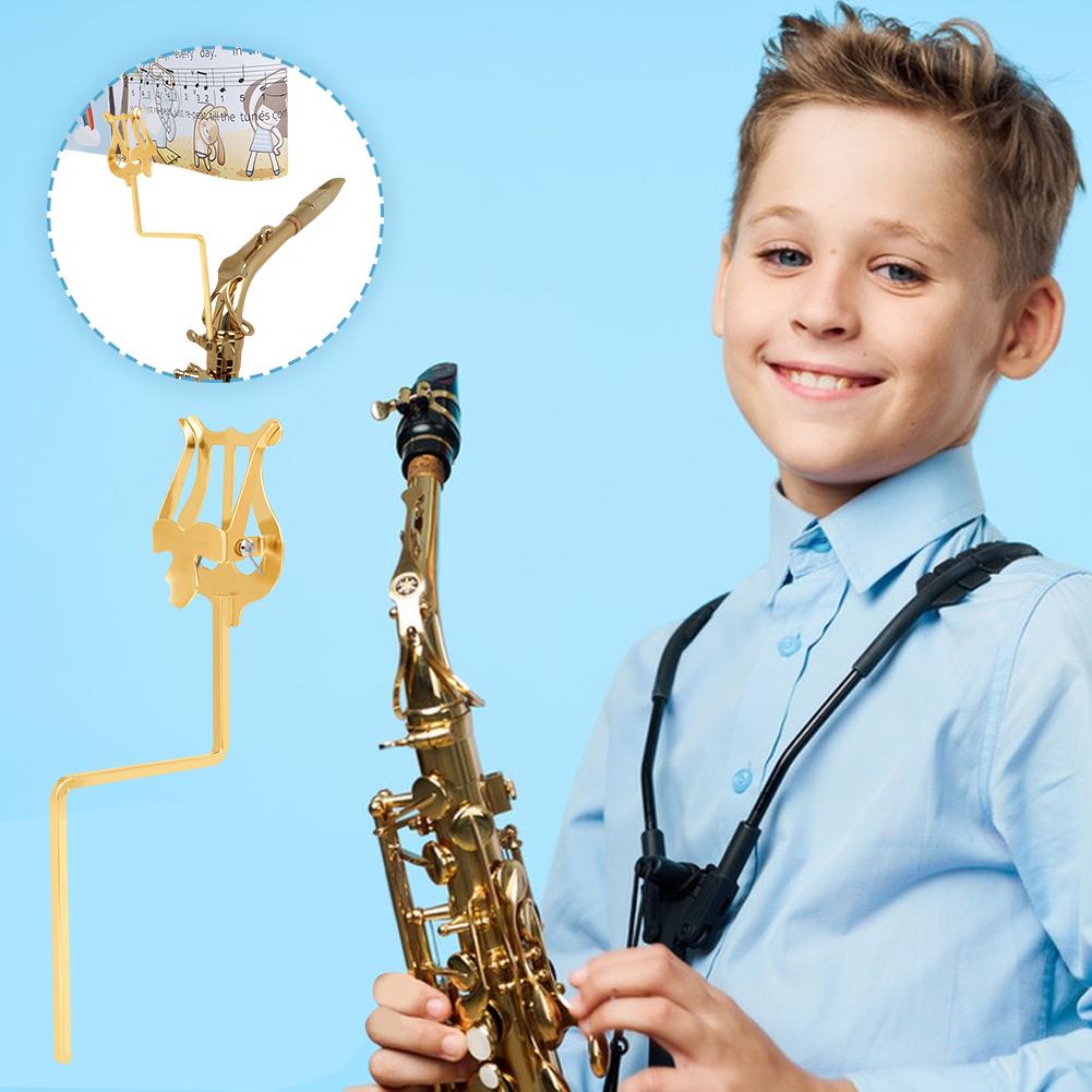 Metal Alto Saxophone Sheet Music Clip Stand Sax Baritone Portable Marching Sheet Music Stand Musical Instrument Accessories