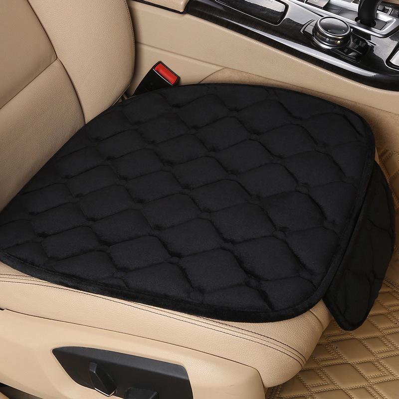 Winter Plush Car Seat Cushion – Non-Slip Thickened Pad with Backrest for Comfort
