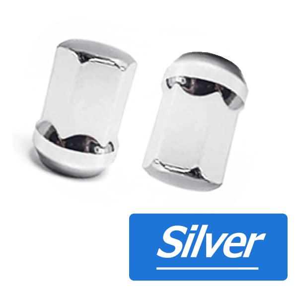 Wellvie Classy Wheel M12 X Set with Lock Nuts Wheel Nuts 4 Lock Steel Silver Cap Lug Nuts for Subaru and Suzuki X Nuts, P1.25/P1.5, 20-Piece (16 +