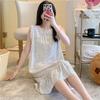 Korean Version of the Princess Wind Cotton Silk Nightdress, New Women's Summer Thin Dress, Cute Loose Summer Rayon Loungewear