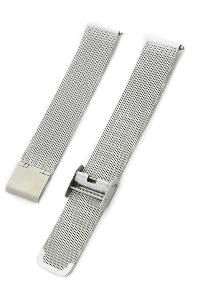 CASSIS Stainless Steel Watch Strap ANGERS 18mm Silver with Replacement Tool D1027304012018