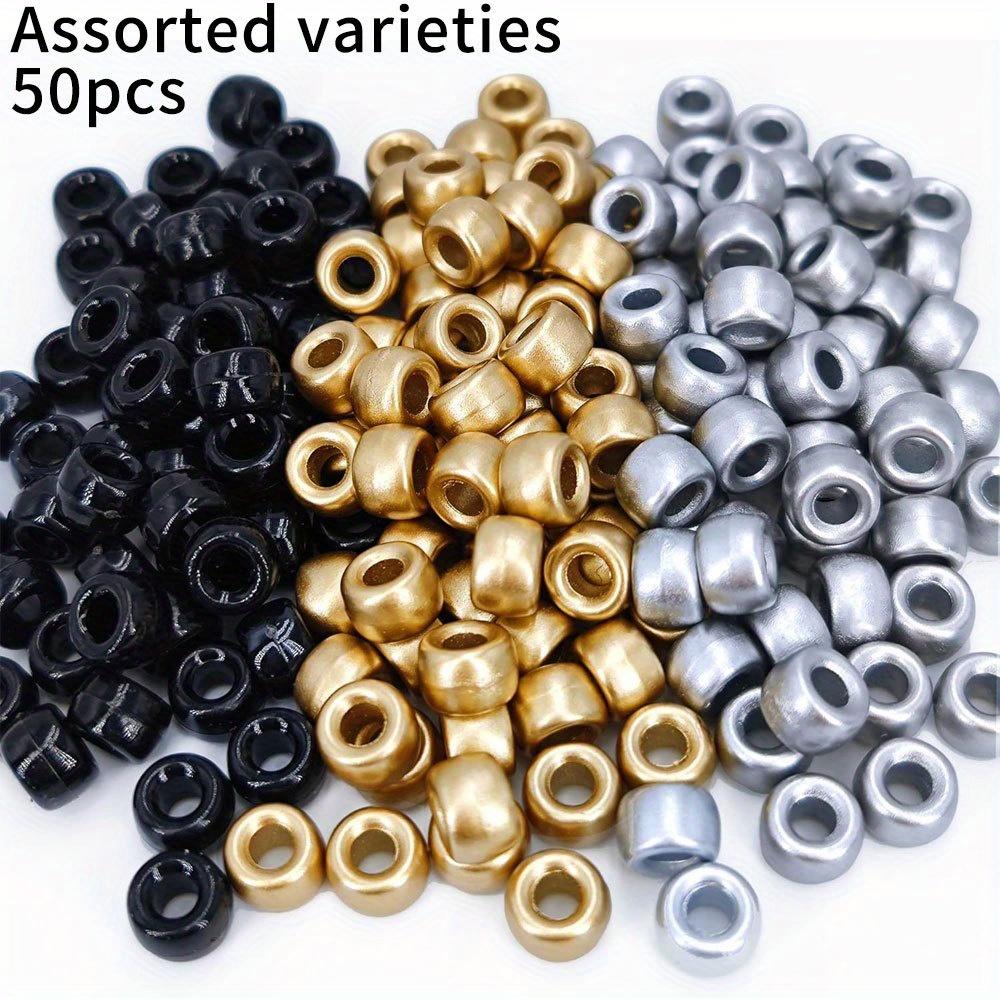50/140PCS 6x9mm Loose Small Horse Beads, Small Horse Beads for Bracelet Making Kit, Hair Beads for Braids, Jewelry Making Craft Beads