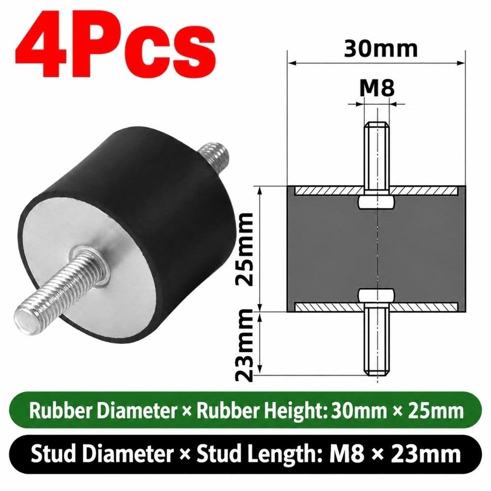 M3 M4 M5 M6 M8 M10 Silentblock Bobbin Mount Male Thread Shock Absorber for Marine Automotive Use