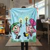 The Fairly OddParents Flannel Blanket, High Quality Comfortable for All Seasons, Home Decor, Warmth and Comfort