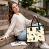 Citrus Print Canvas Tote Bag Casual Daily Large Capacity Shoulder Bag for Shopping Travel Commute