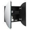 Vidaxl Szafka Łazienkowa Z Lustrem I Led, Czarny, 47X47X17,5 Cm