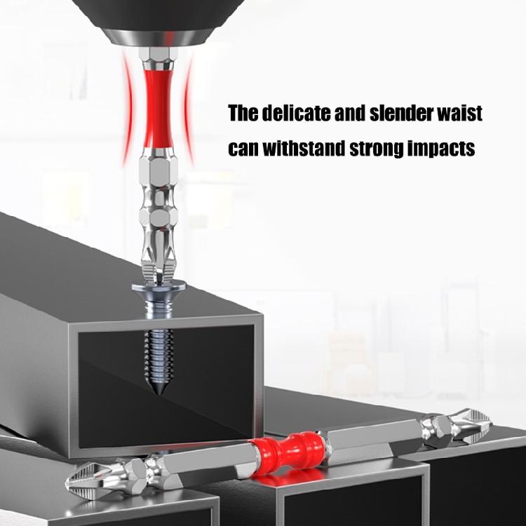 Slotted Bit for Electricians, Slotted Crossed Head Screwdriver Bit Set for Electrician Nonslip Screwdriver Bit