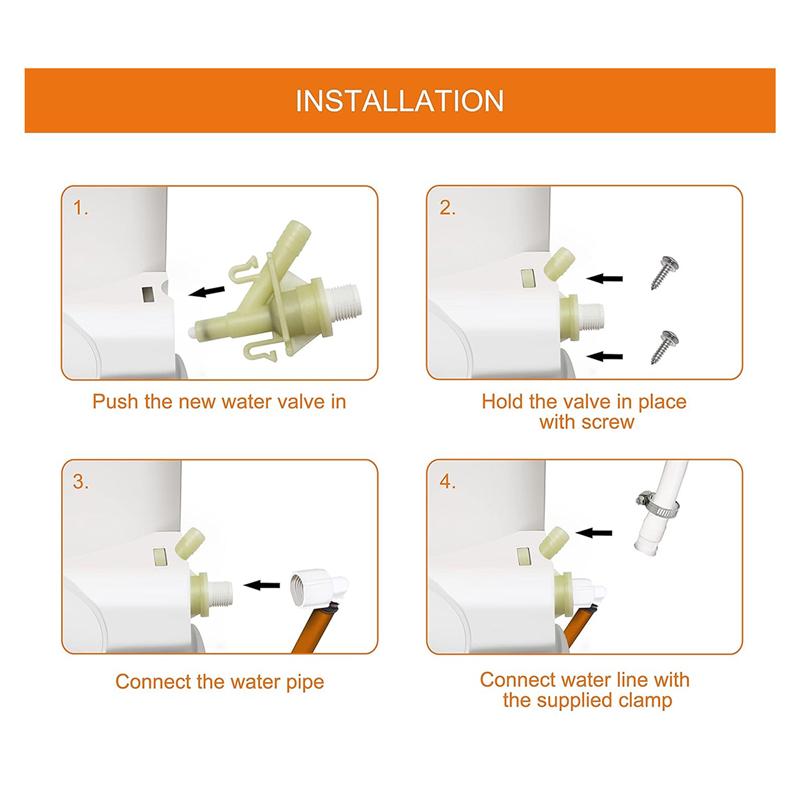 Foot Operated Toilet Water Valve Kit 385311641 For Dometic 300 310 320 Toilet Replacement Parts