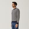 FERRAROMILANO Crochet Stripe Round Knit Navy (Am0Ftsr15149)