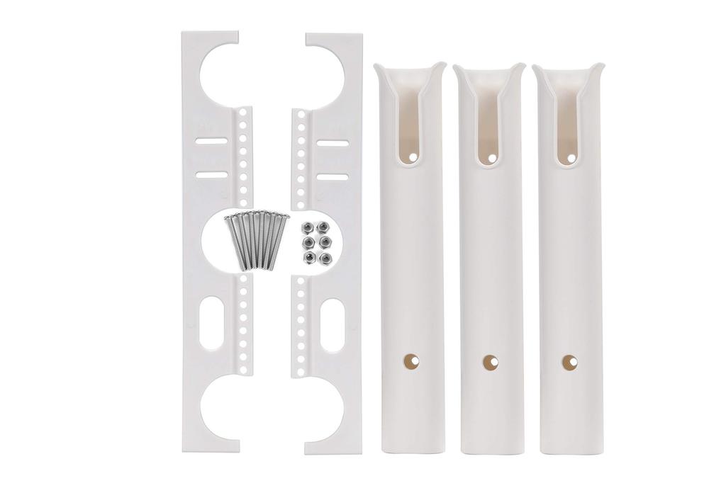 Moriyoshi Fishing Rod Rod Holder Set Rod Holders with Bolts and for Sea Boat Rod Rod Stand Easy Resin Rod Rod Case 3-Row (3 Nuts) Fishing, Fishing,