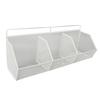3 Grids Hanging Basket Wall Mount Slanted Opening Metal Wire Storage   for Kitchen Bathroom Laundry Room
