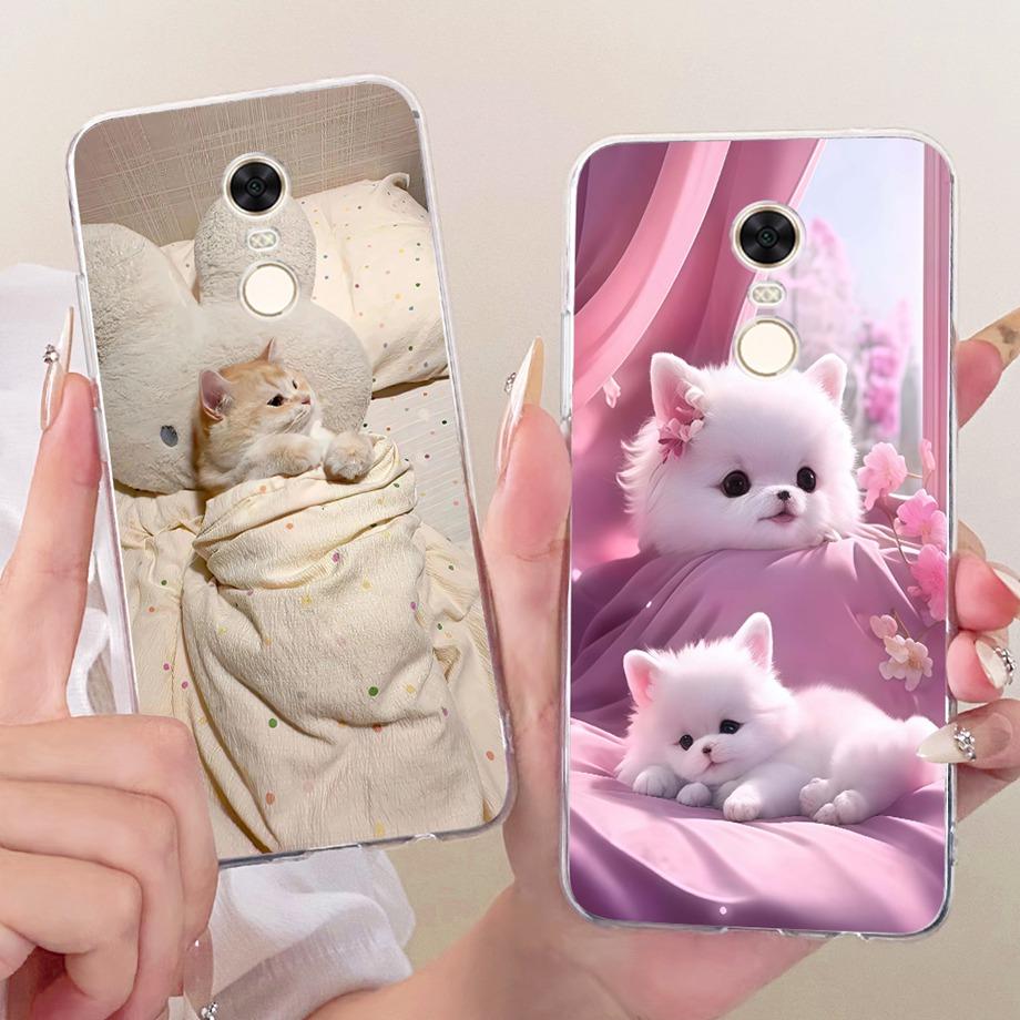 For Xiaomi Redmi 5 Plus Redmi5 Phone Case Luxury Flower Butterfly Cartoon Bow Pattern Back Cover Soft TPU Silicone Bumper