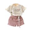 Girls Clothing Sets New Summer T-shirt+Bottoms 2Pcs For Kids Sets Outfits