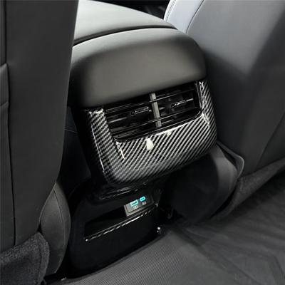 Car Rear Air Outlet Vent Panel Cover Trim Decor Protective Carbon Fiber Color For BYD Seal / BYD ATTO 4-A87Q