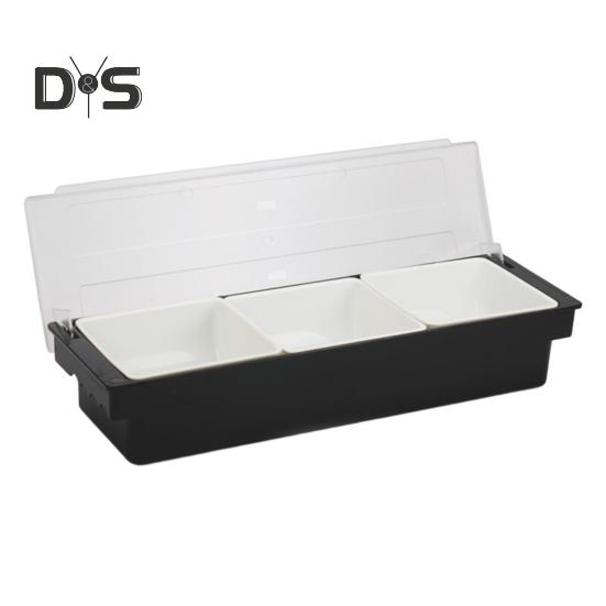 

Коробка для приправ, контейнер для фруктовых овощей и приправ с крышкой, лоток для диспенсера, пластиковый органайзер для мороженого, салата-бара для ресторанных принадлежностей 3Grids