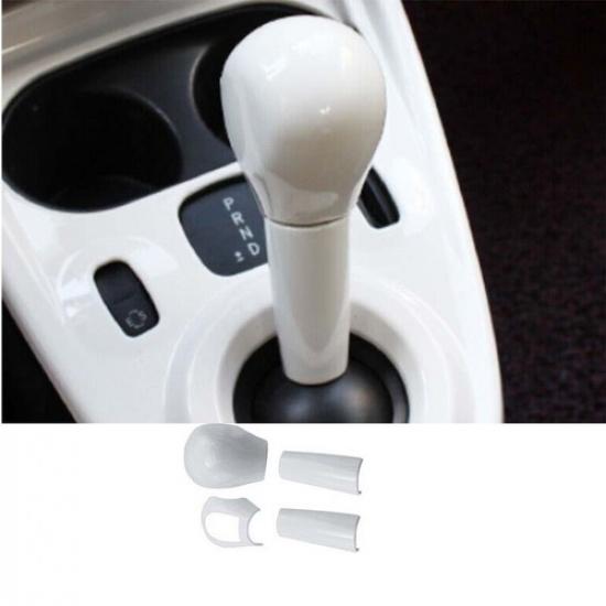 White ABS Gear Shift Knob Trim Central Console For Benz Smart Fortwo 2015-