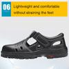 Labor Protection Shoes Men's Summer Steel Wrap Toe Anti-impact Anti-puncture Anti-odor Breathable Sandals Site Work Shoes Wear-resistant Light