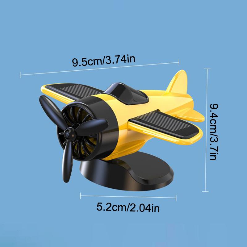 Solarbetriebenes rotierendes Flugzeug-Armaturenbrett-Dekor, Kreative Auto-Innenraumdekoration, Für Luftfahrt-Enthusiasten, Auto-Armaturenbrett-Dekor