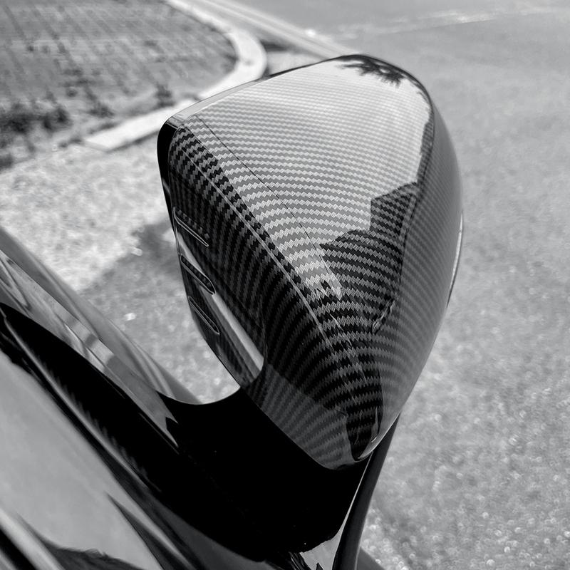 For Genesis G80 DH 2015- Carbon Fiber Style Rearview Mirror Cover Trim Auto Exterior Decor Accessories