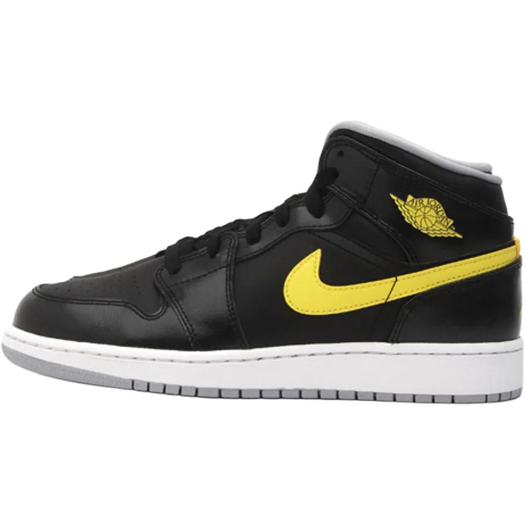 Jordan Air  1 Fashion Comfortable Mid-Top Kids Basketball Shoes Kids sneaker Black 554725-070