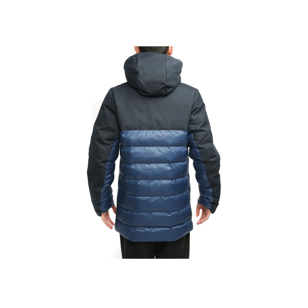 Adidas Logo Badge Hooded Zip-Up Cotton Jacket Men Jacket Dark-Blue DX8706