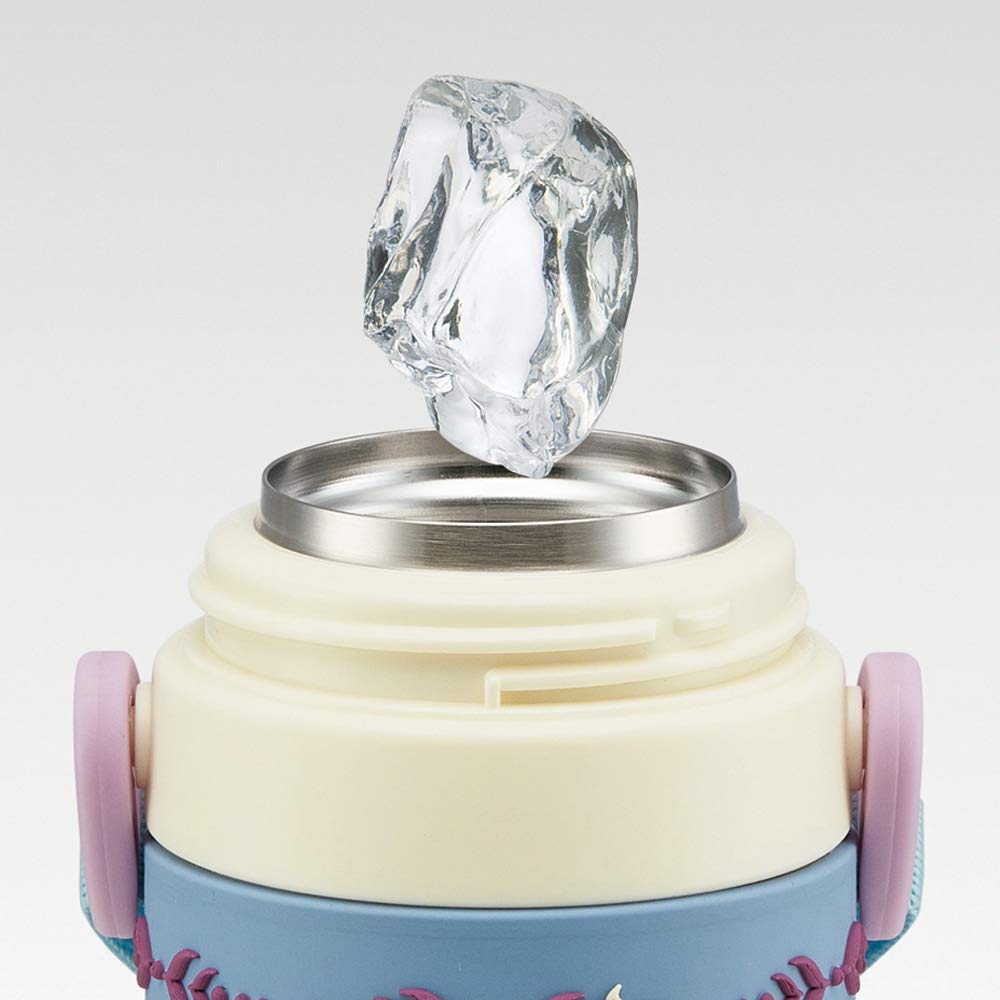 Skater Water 3D Stainless Frozen Disney SDPV5 Kids' Direct-Drink Bottle, Pattern, Steel, 480ml, 2,