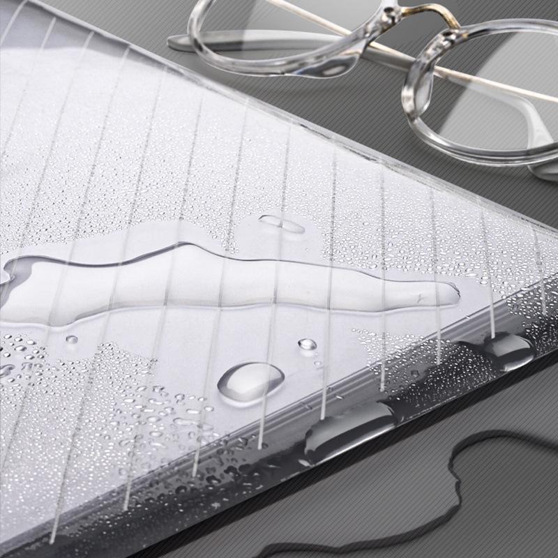 A4 Large Capacity Transparent Plastic Document Bag with Snap Button for Test Paper Storage
