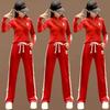 Square Dance Gold Velvet Suit Spring and Autumn New Team Gymnastics for Workout and Dance Clothes