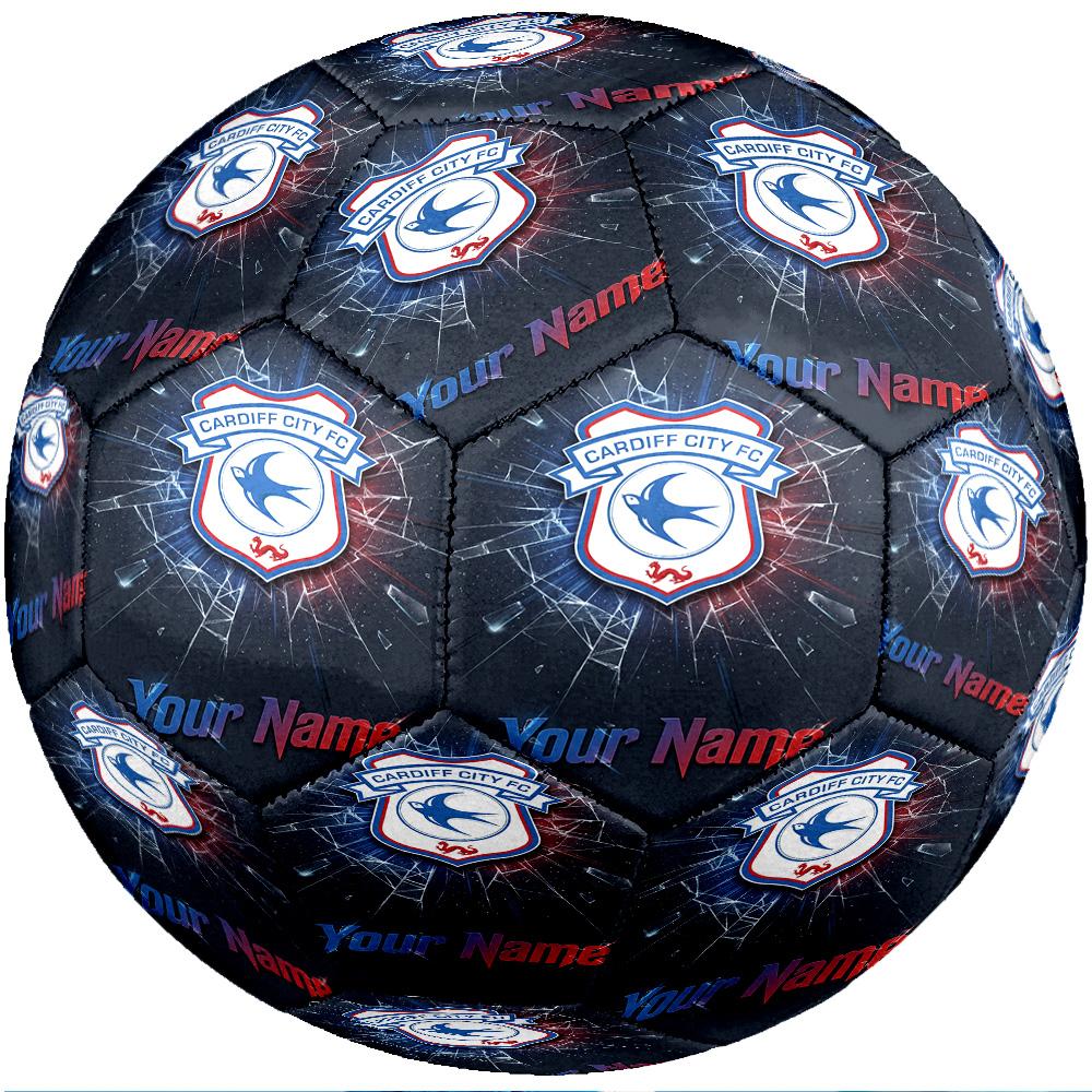 Cardiff City Fashion Size 5 Football Wearproof Non‑Slip Soccer Ball For Sports Training Entertainment Use
